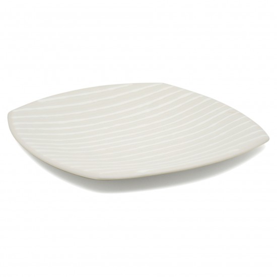 Striped Porcelain Slip Plate