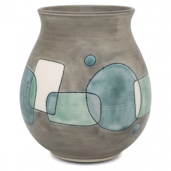 Studio Art Pottery Vase with Modernist Design