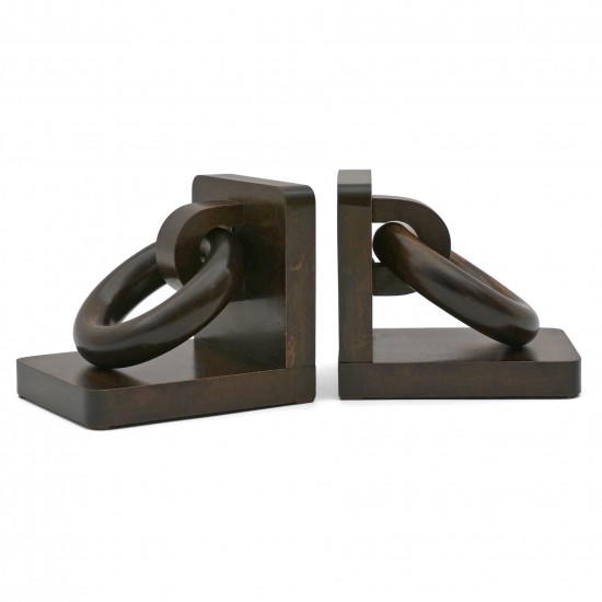 Wood Ring Bookends
