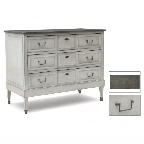 White/Gray Painted French Commode