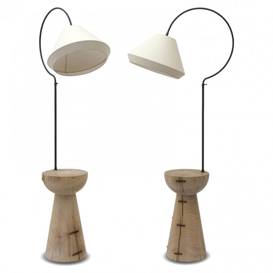 Natural Wood Lamp Table