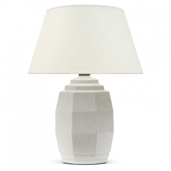White Crackle Ceramic Lamp