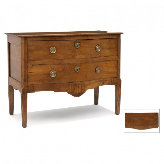 Walnut Two Drawer Commode