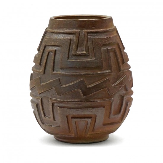 Incised Terra Cotta Vase