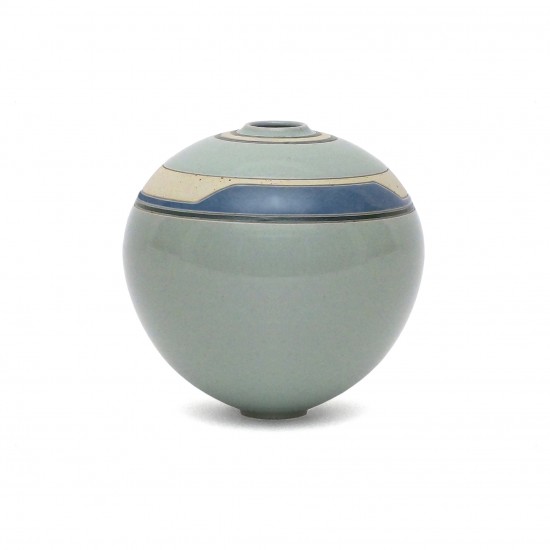 Circular Blue/Gray Vase