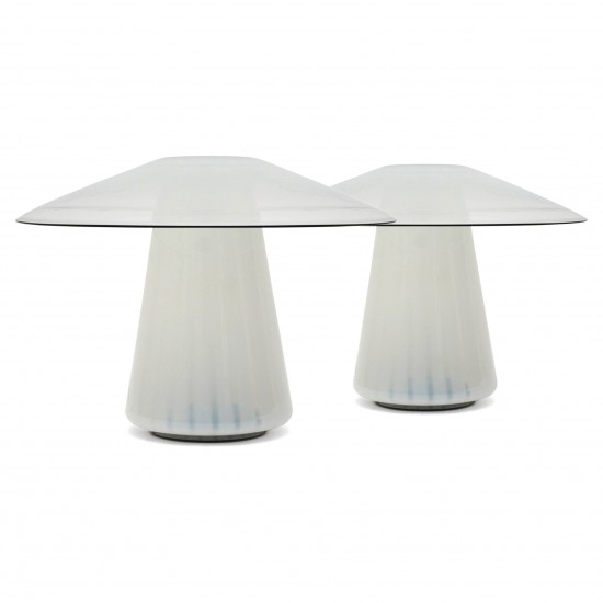 Pair of Small All Glass Murano Table Lamps