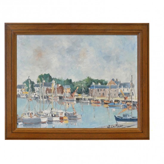 Oil Painting of French Harbor