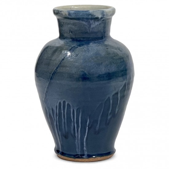 Blue Drip Glazed Studio Art Vase